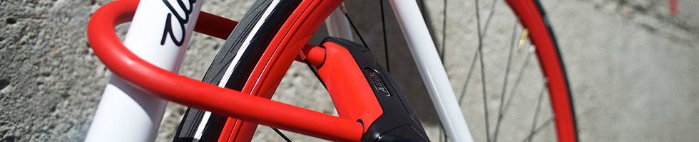 Abus D lock on bike frame